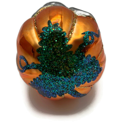 Christopher Radko Halloween Green Ghost Cat Pumpkin Glitter Christmas Ornament