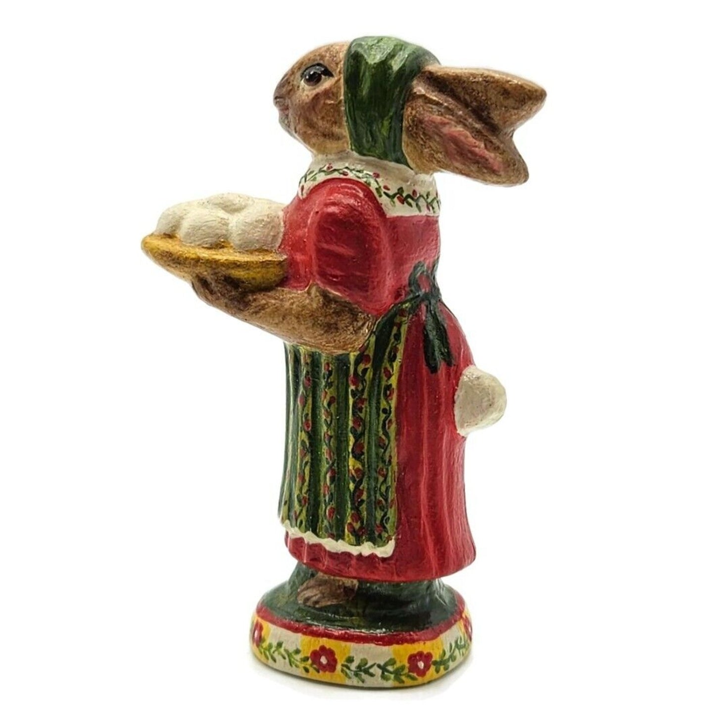 Bittersweet House Mother Rabbit with Eggs Signed Kathryn Campbell Chalkware