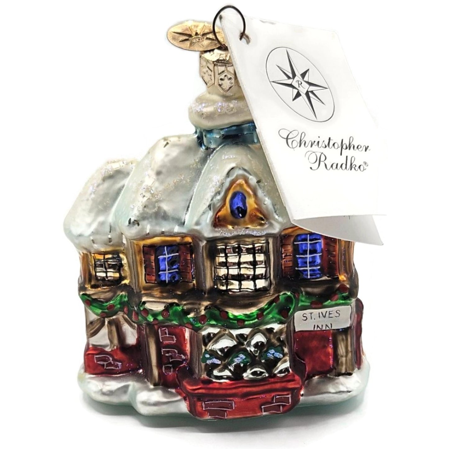 Christopher Radko Alpine Frostville House St Ives Inn Christmas Tree Ornament