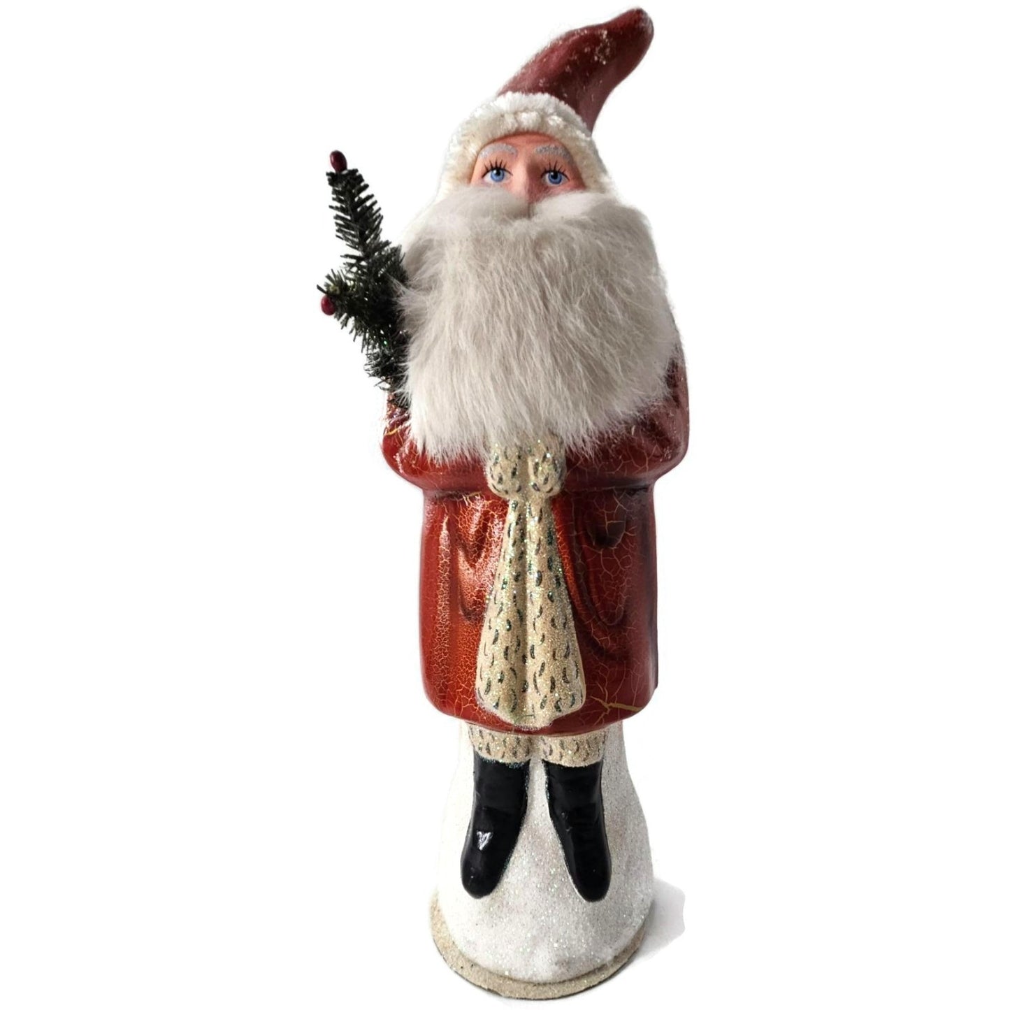 Christopher Radko Ino Schaller Christmas Santa Claus Signed Paper Mache Germany