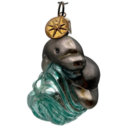 Christopher Radko Dolphin Duo Little Gems Nautical Christmas Ornament 00-510-0