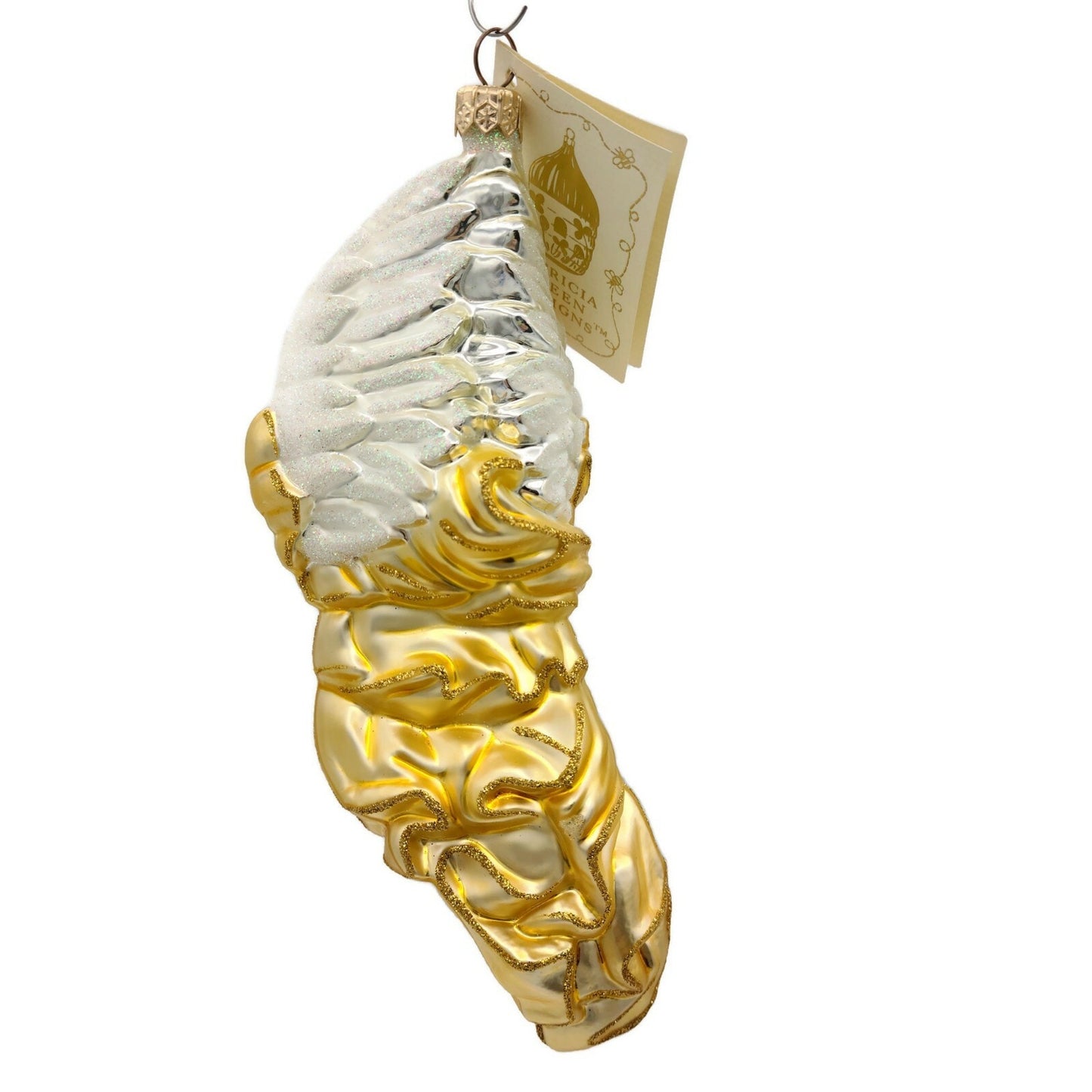 Patricia Breen Annunciation Gabriel Glittered Wings Gold Christmas Tree Ornament