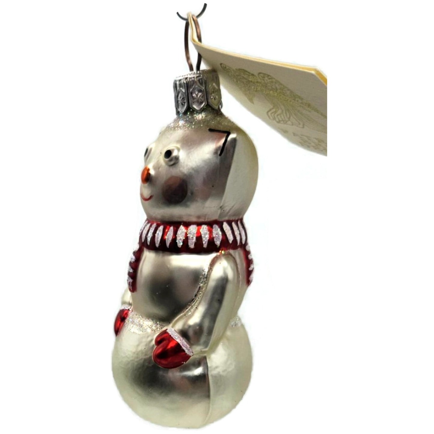 Patricia Breen Snowcat With Red Scarf Pearl Christmas Tree Ornament Snow Family