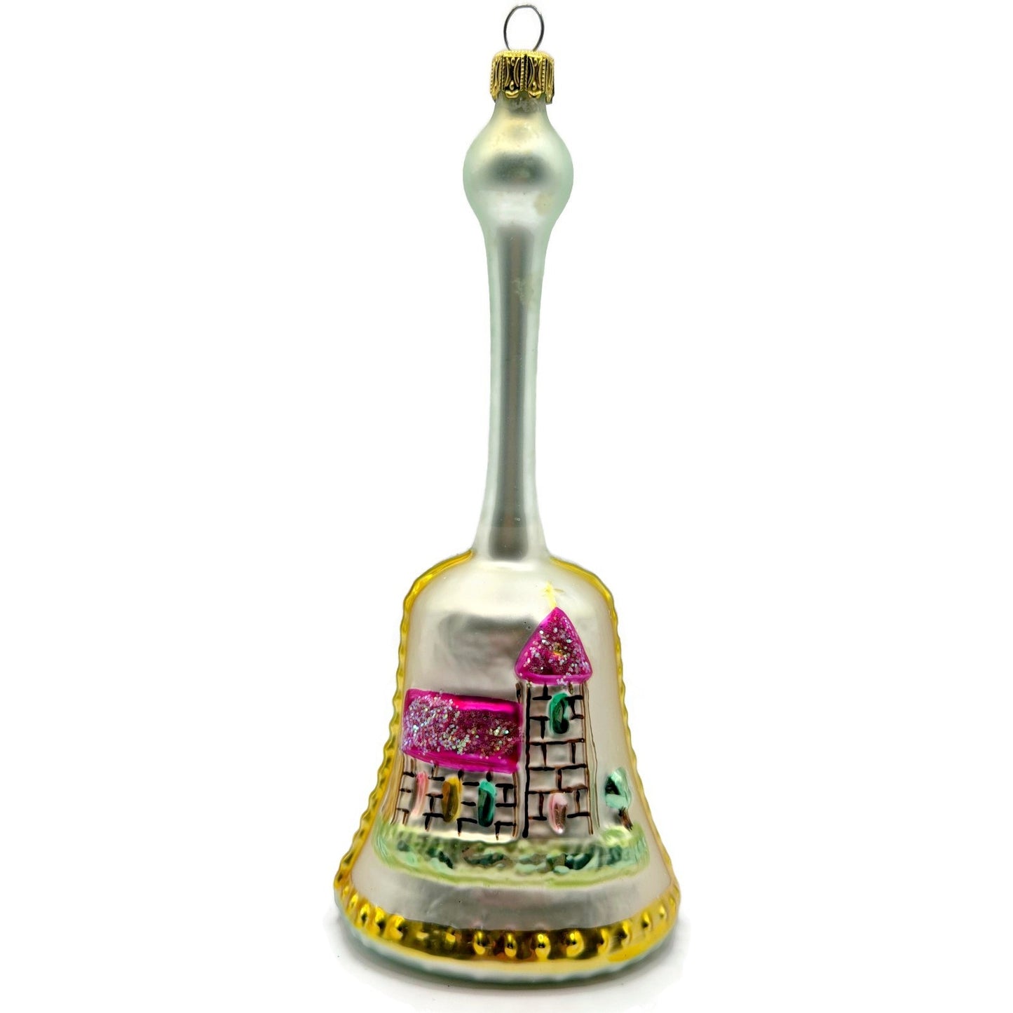 Christopher Radko Church Bell Silver Handle Christmas Ornament 93-295-0 Vintage