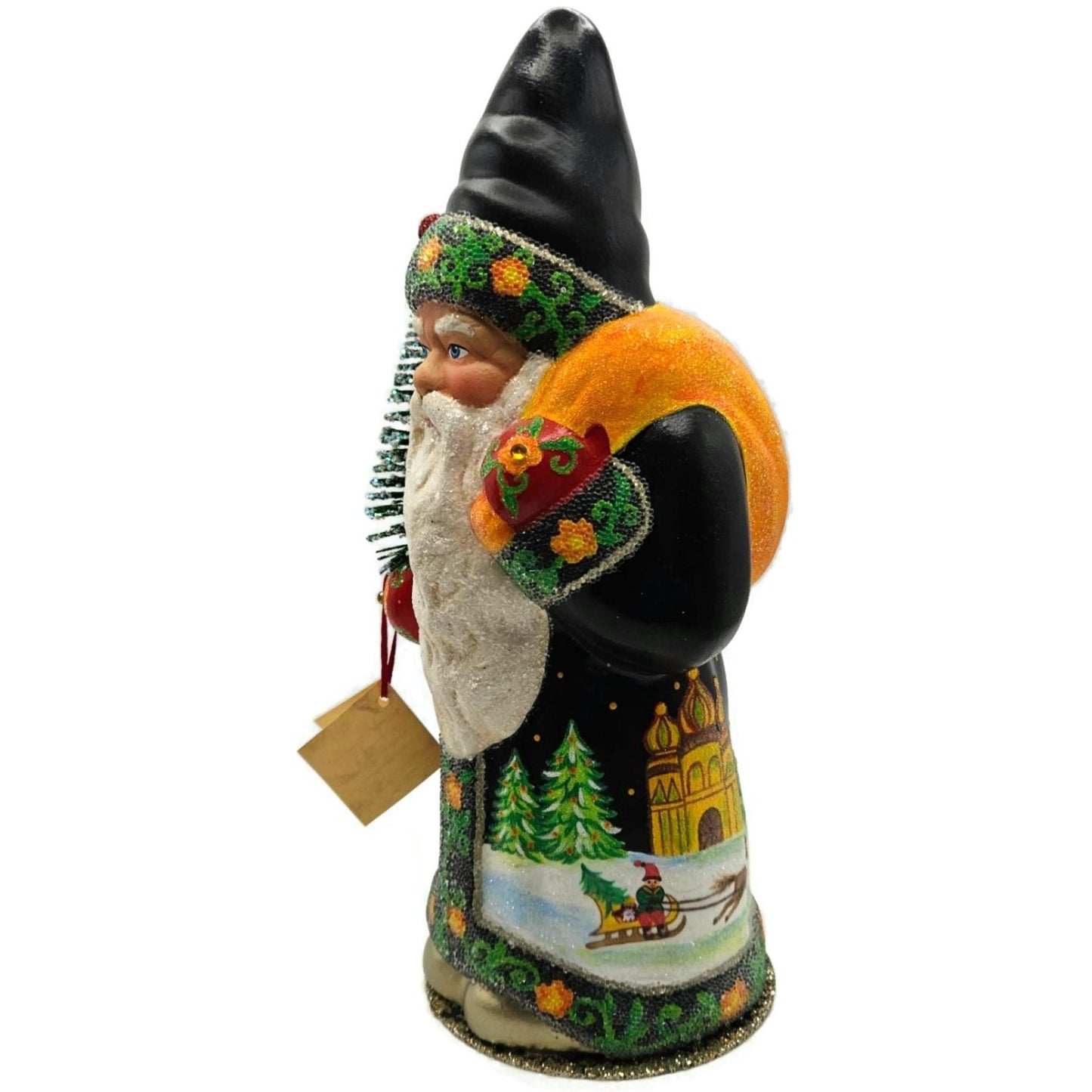 Ino Schaller Russian Fable Orange Black Paper Mache Candy Container CATZ Limited