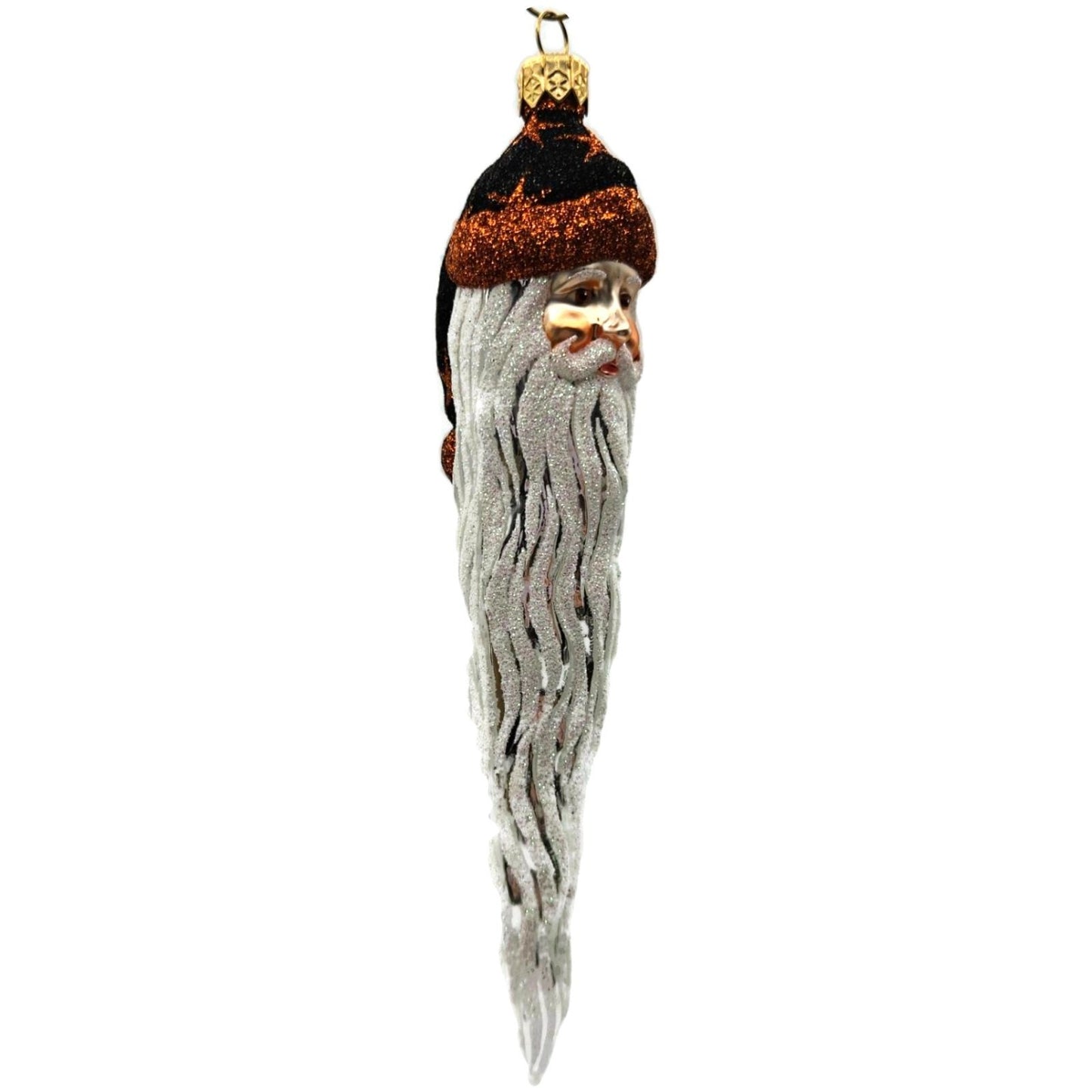 Patricia Breen Santa Icicle Halloween Black Orange Stars Christmas Tree Ornament