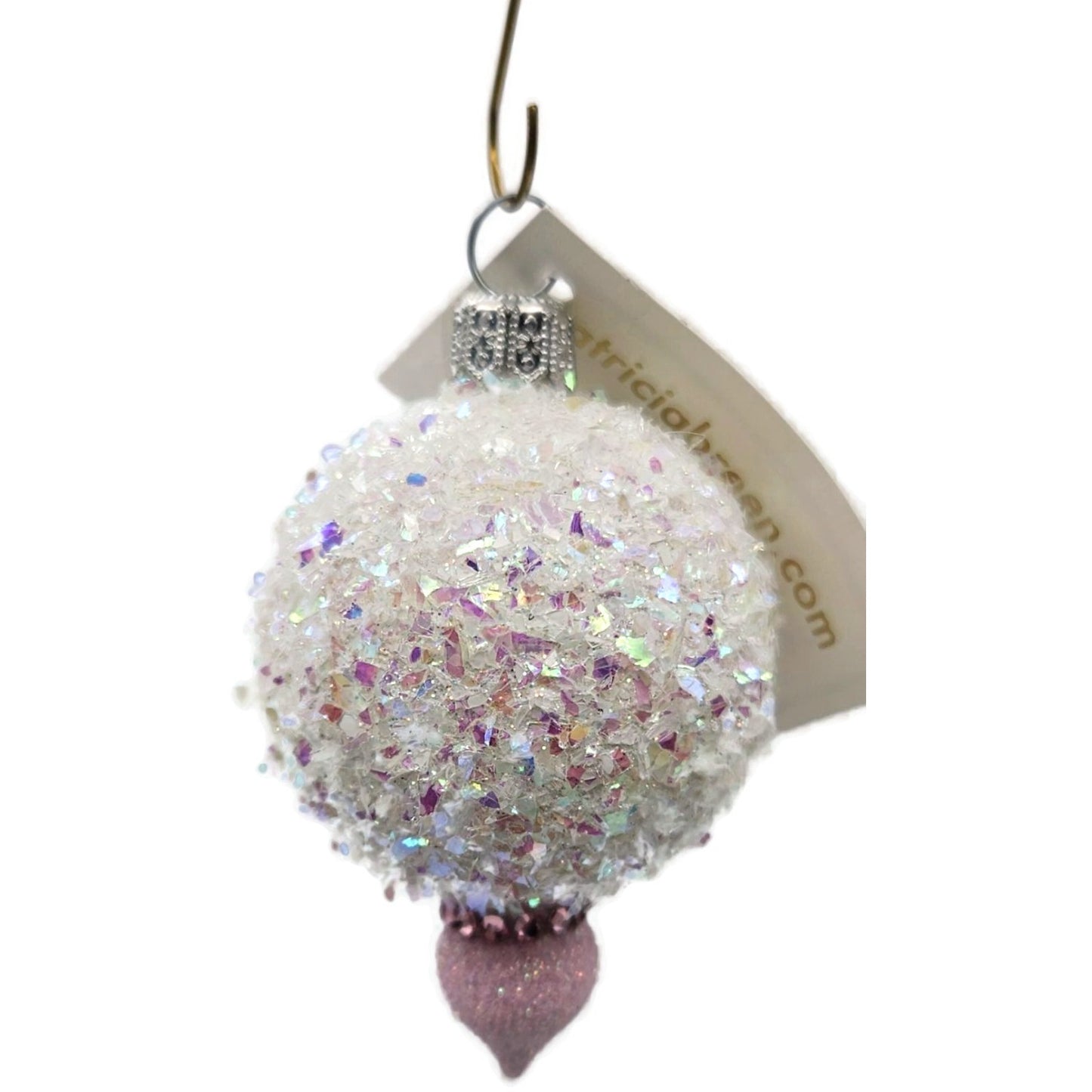 Patricia Breen Memento Reflector Snowman Pink Christmas Tree Ornament HCB