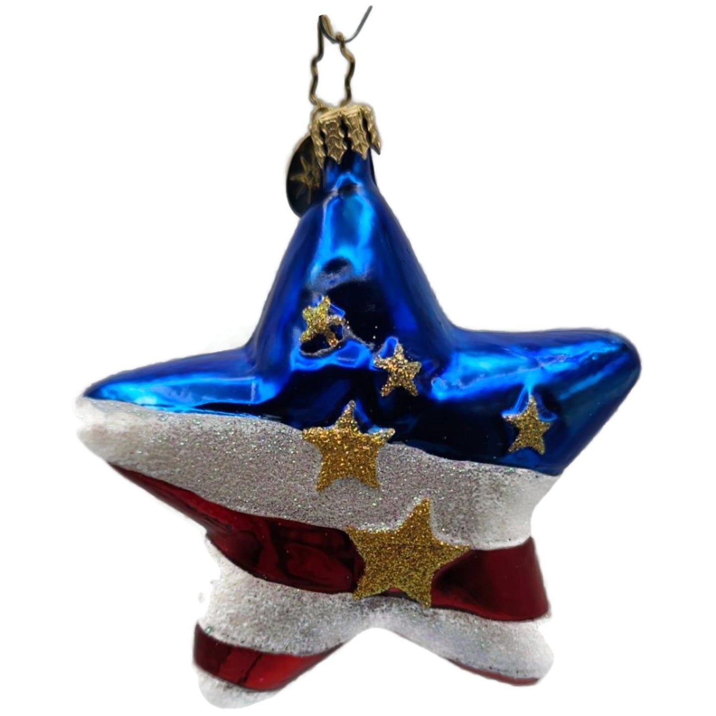 Christopher Radko Freedom Star Patriotic Memorial Christmas Ornament 01-0928-0