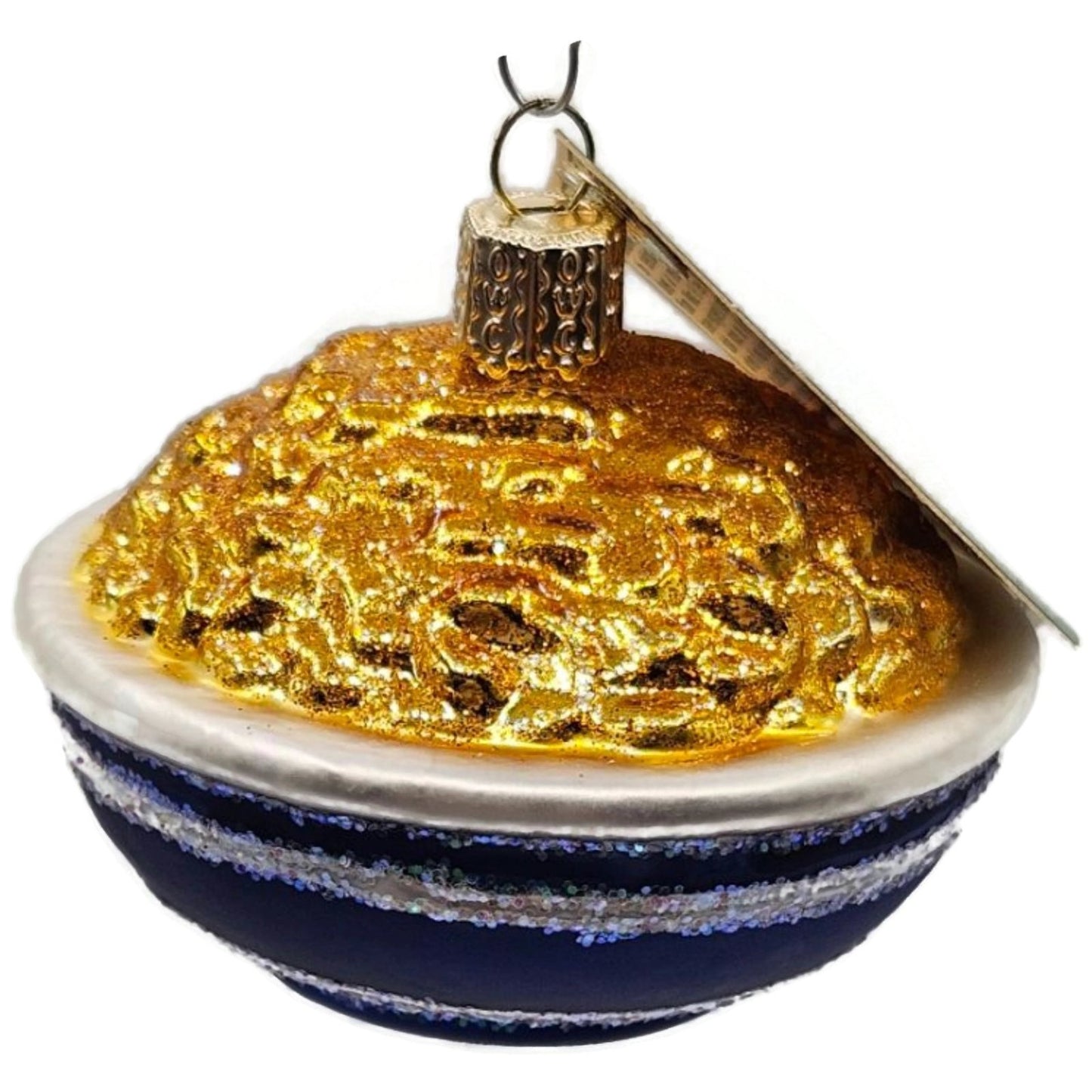 Bowl Of Mac N Cheese Ornament OWC Food Glass Old World Christmas Holiday Decor