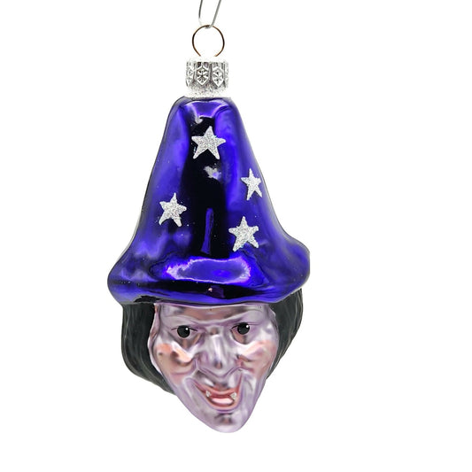 Patricia Breen Witch Hazel Lavender Face Stars Hat Halloween Christmas Ornament