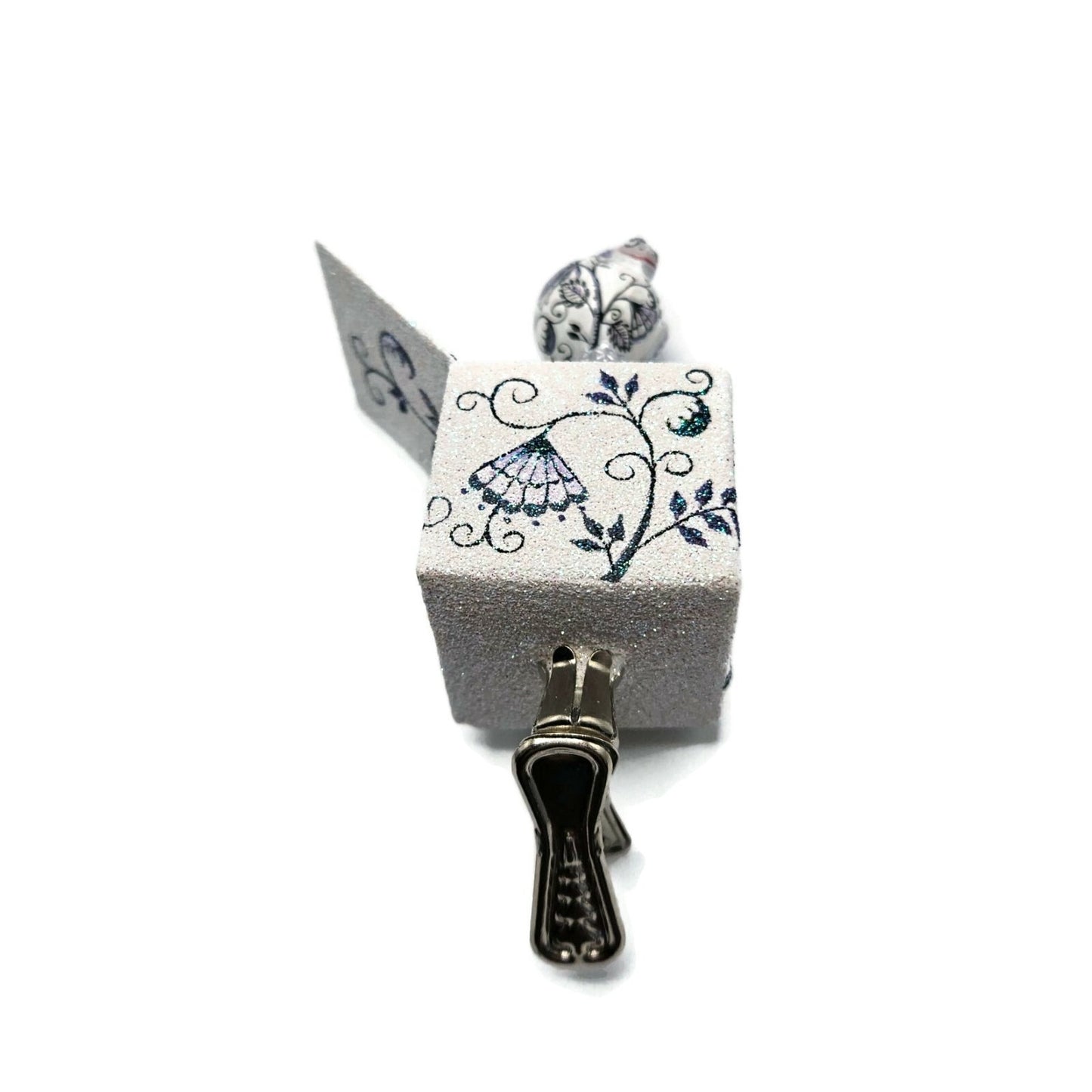 Patricia Breen Pop Goes the Chameleon Chinoiserie Violet Clip On Spring Ornament