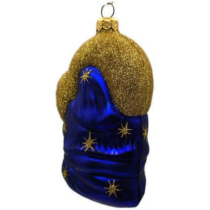 Patricia Breen Madonna of the Night Baby Jesus Blue Gold Star Christmas Ornament