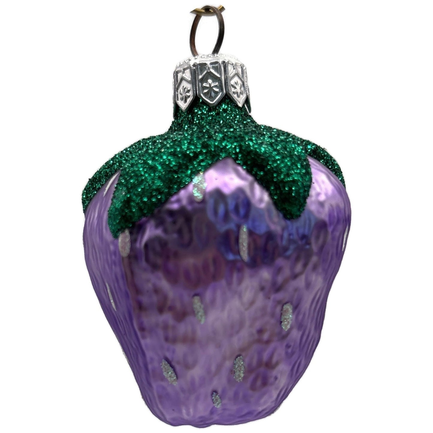 Patricia Breen Frosted Strawberry Lavender Spring Fruit Christmas Ornament CATZ