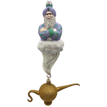 Patricia Breen Three Wishes Lavender Gold Genie Peacock Christmas Tree Ornament