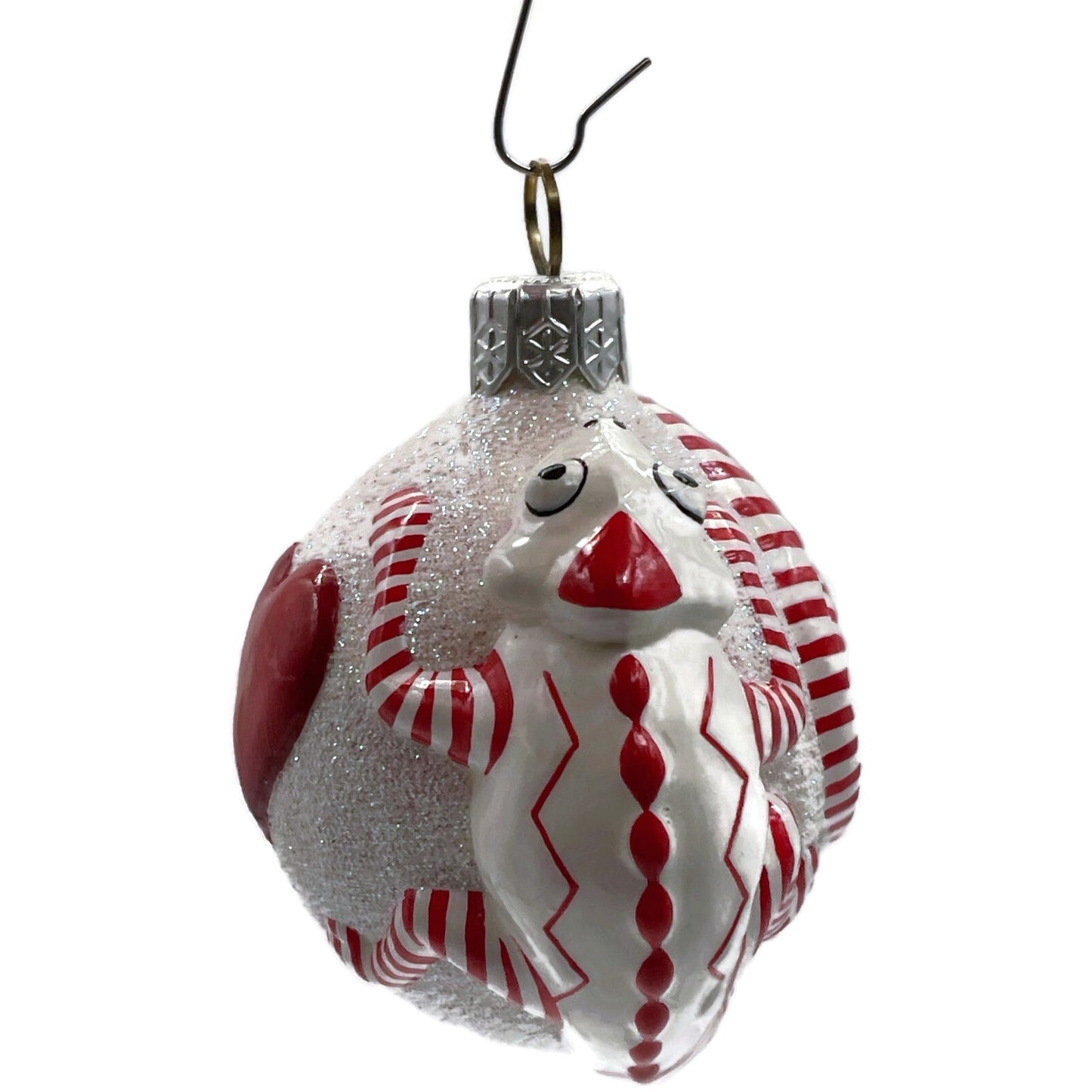 Patricia Breen Once Again for James Hearts Striped Chameleon Valentines Ornament