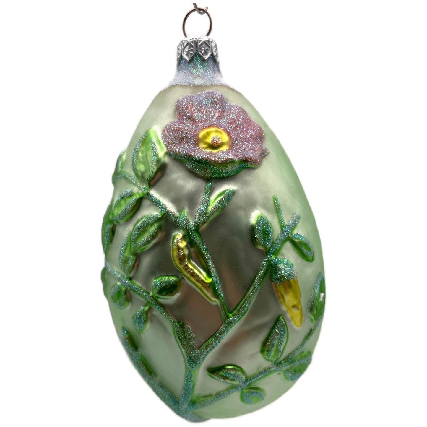 Patricia Breen Chrysalis Egg Green Flowers Easter Spring Christmas Tree Ornament