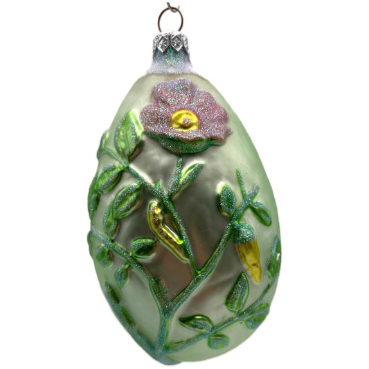 Patricia Breen Chrysalis Egg Green Flowers Easter Spring Christmas Tree Ornament
