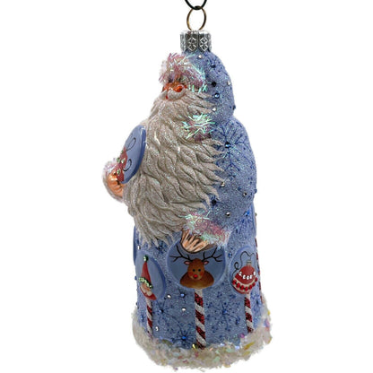 Patricia Breen Signet Santa Christmas Icons Peppermint Christmas Tree Ornament
