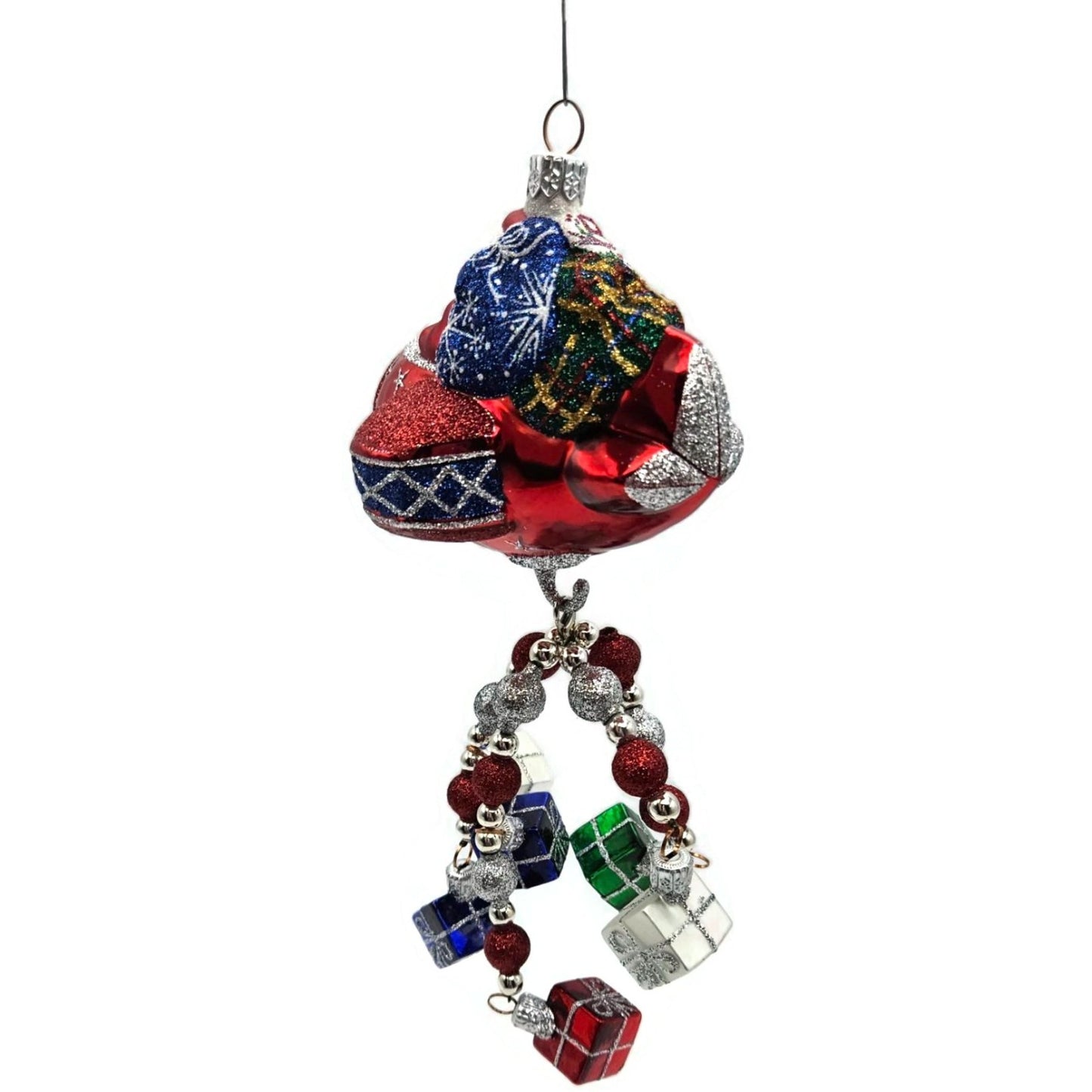 Patricia Breen Santa du Ciel Red Air Plane Travel Gifts Christmas Tree Ornament