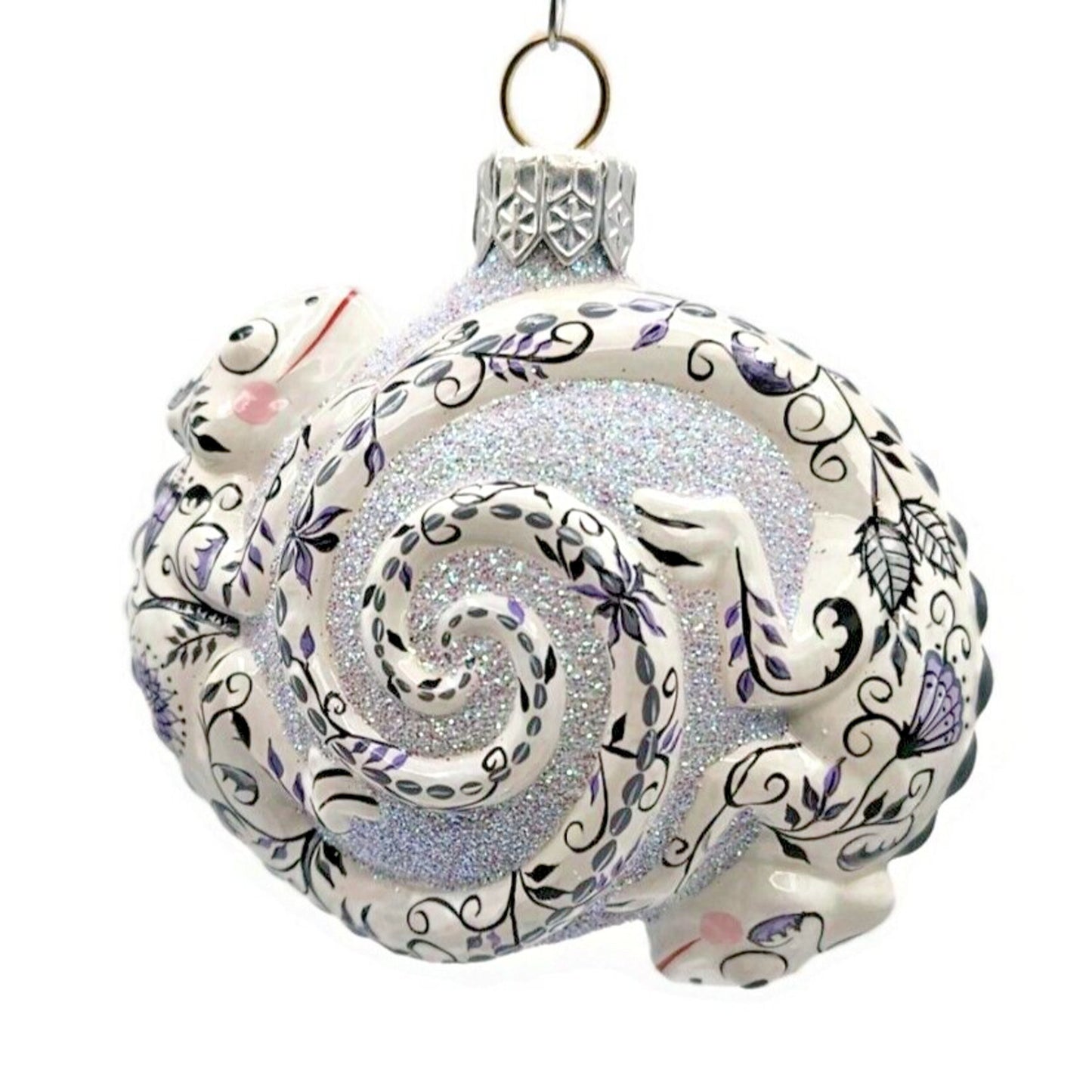 Patricia Breen Once Again for James Chinoiserie Violet Christmas Tree Ornament