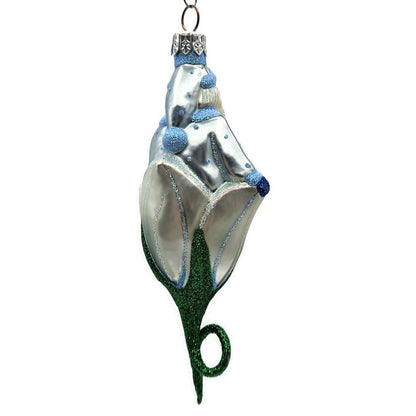 Patricia Breen Bluebell Santa Claus Polka Dots Spring Christmas Tree Ornament