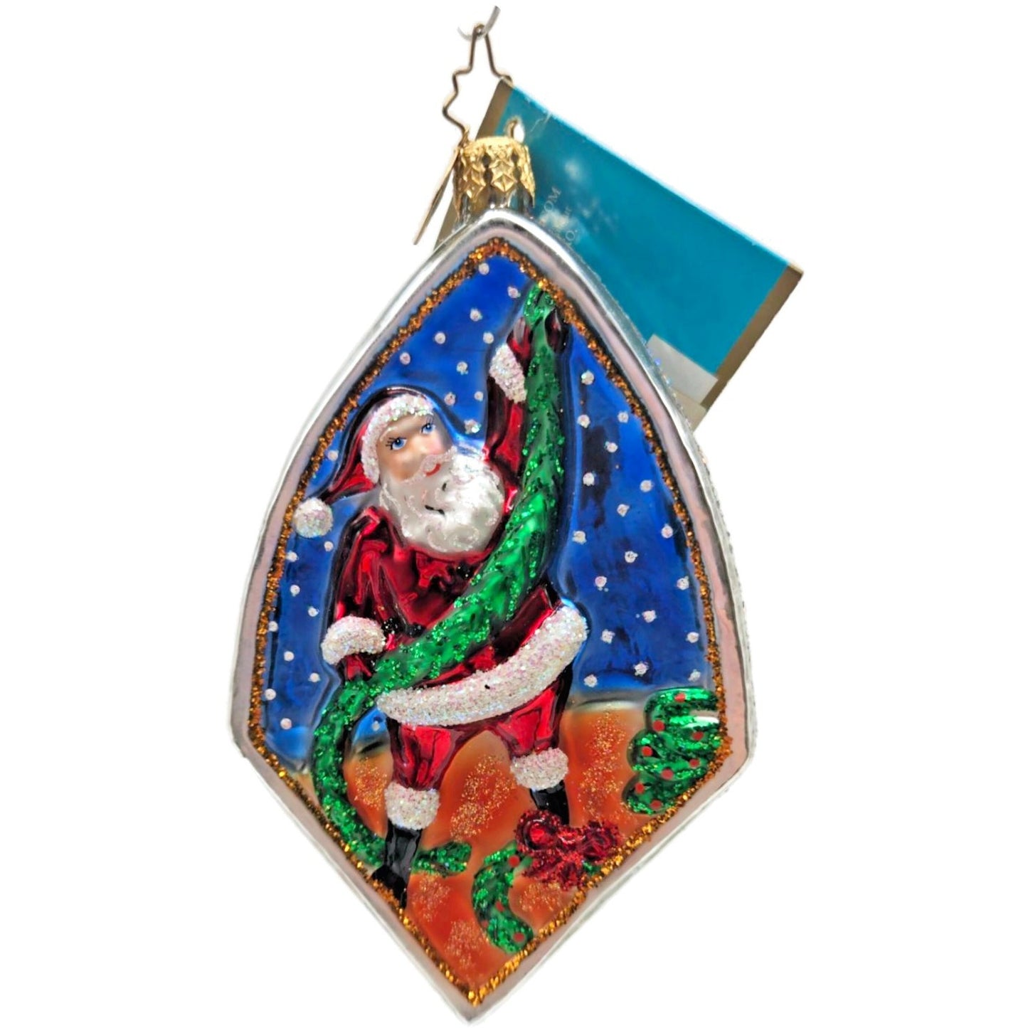 Christopher Radko Calm Bright Santa Snowman Christmas Ornament Winter 1013358