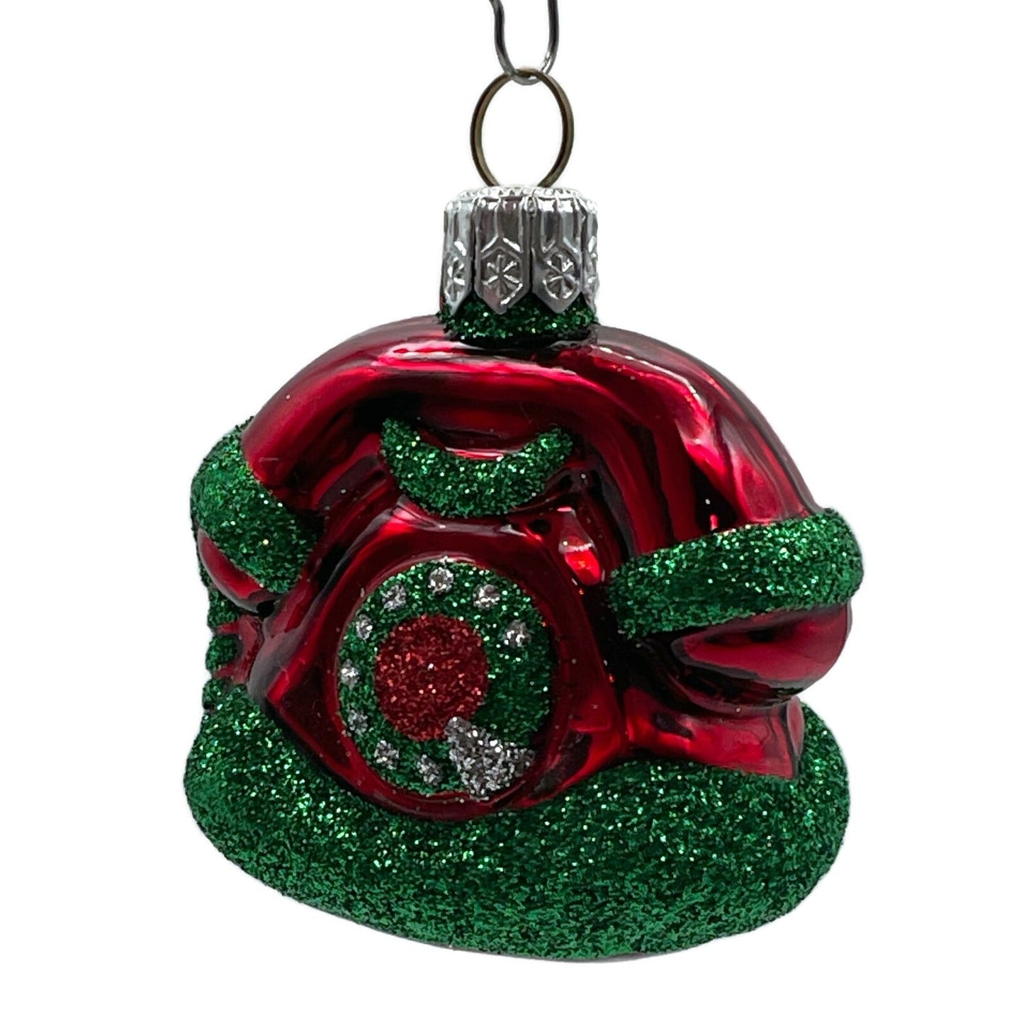Patricia Breen Miniature Fine Phone Red Green Christmas Holiday Tree Ornament