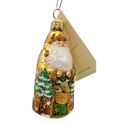 Patricia Breen Baby Blixen Gold Santa Claus Snowfklakes Christmas Tree Ornament