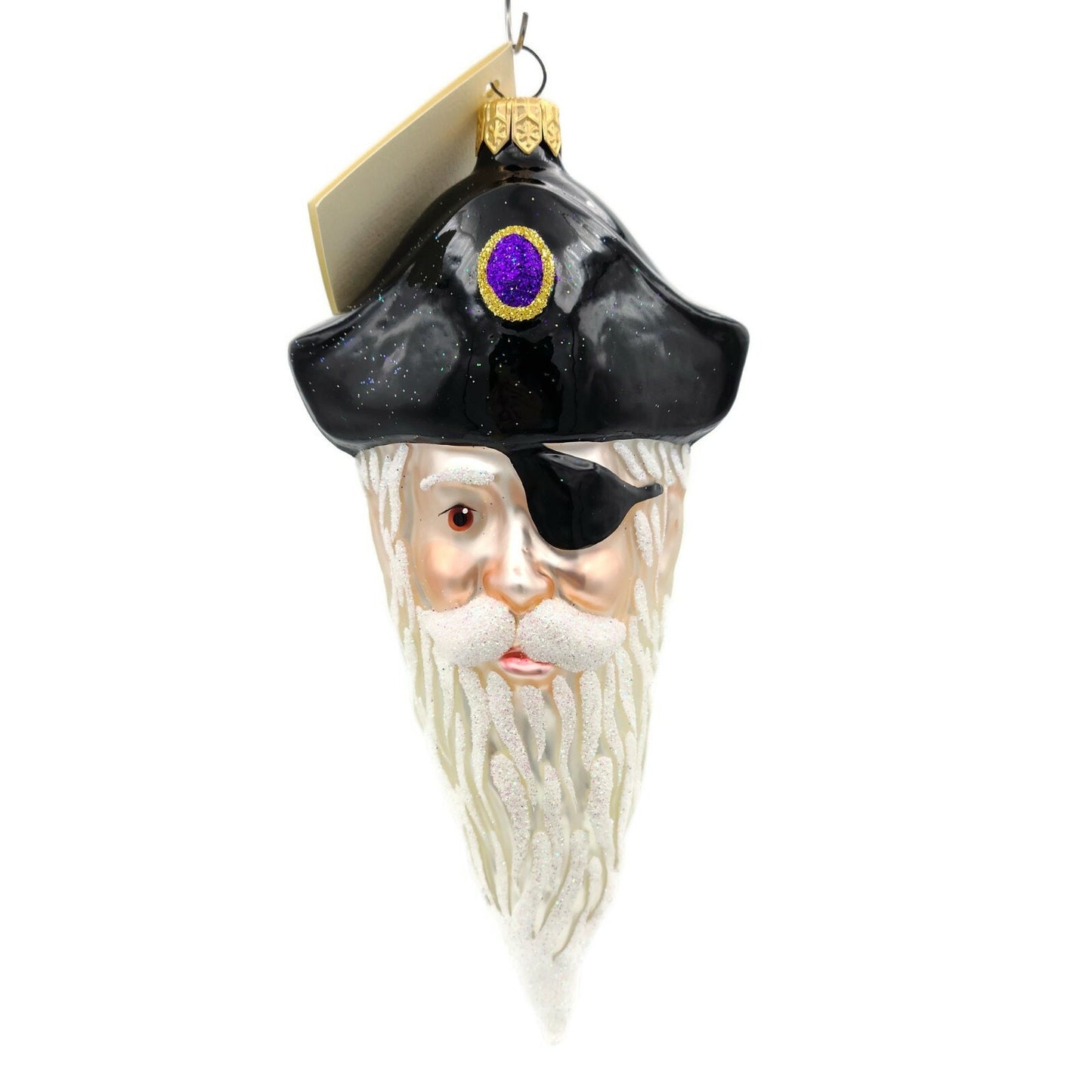 Patricia Breen Pirate Rex Black Santa Head Nautical Christmas Tree Ornament 9700