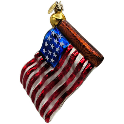 Christopher Radko Stars and Stripes Little Gems American Flag Ornament 02-0723-0