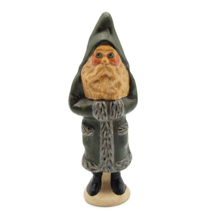Vaillancourt Belsnickel with Green Coat Tammy Lajoie Signed Chalkware Figurine