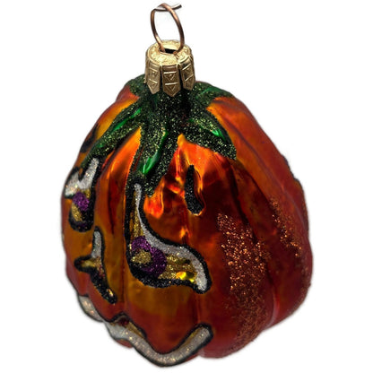 Slavic Treasures Ghastly Gilbert Orange Pumpkin Halloween Ornament 01-449-A