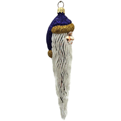 Patricia Breen Santa Icicle Purple Gold White Christmas Tree Ornament