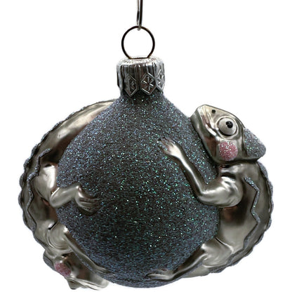 Patricia Breen Once Again For James Platinum Chameleon Christmas Tree Ornament