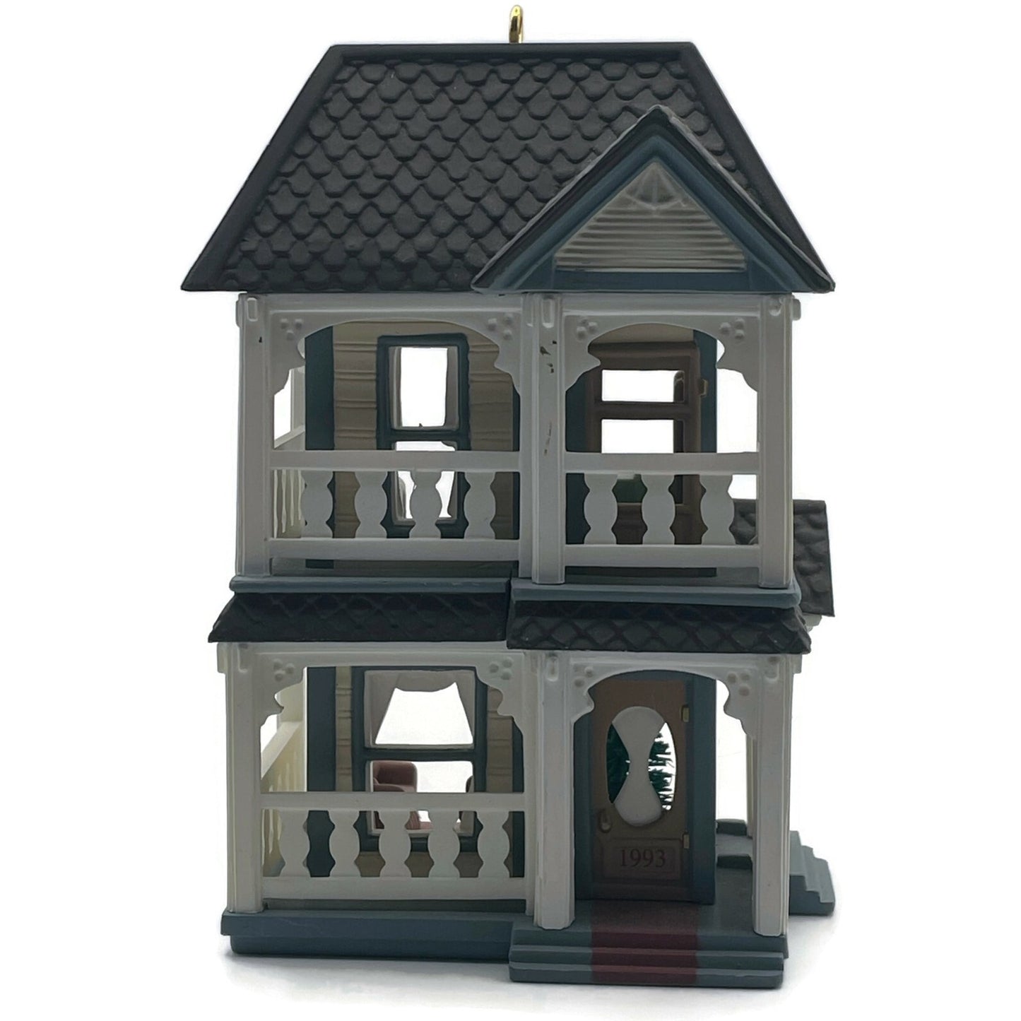 Hallmark Ornament Cozy Home 1993 Nostalgic Christmas Village Tree Keepsake Decor