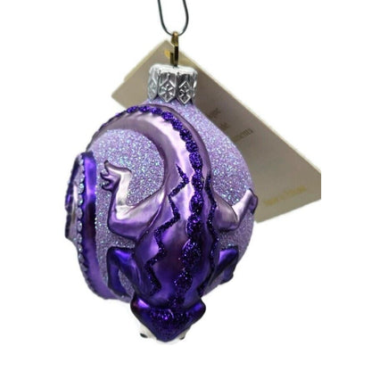 Patricia Breen Once Again for James Lavender Purple Chameleon Christmas Ornament