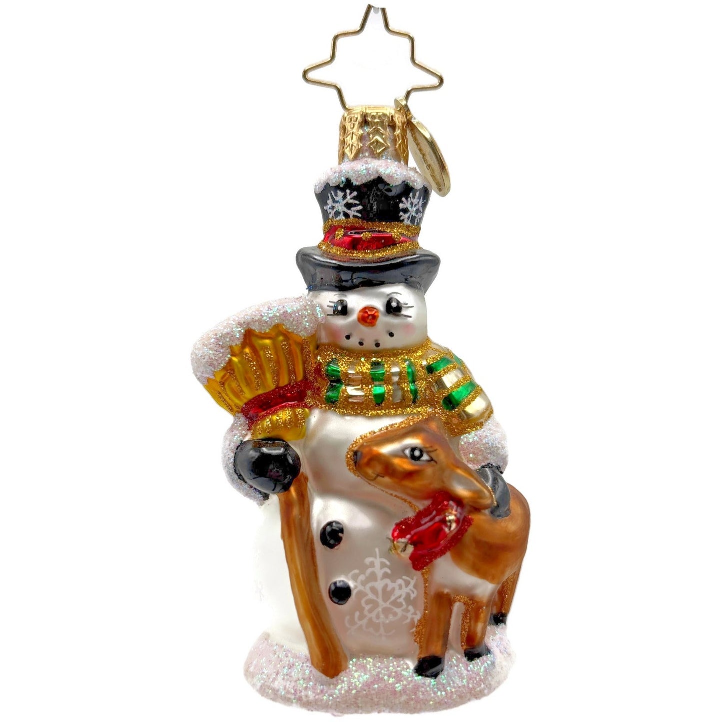 Christopher Radko Good Friends Forever Deer Snowman Christmas Ornament 1017754