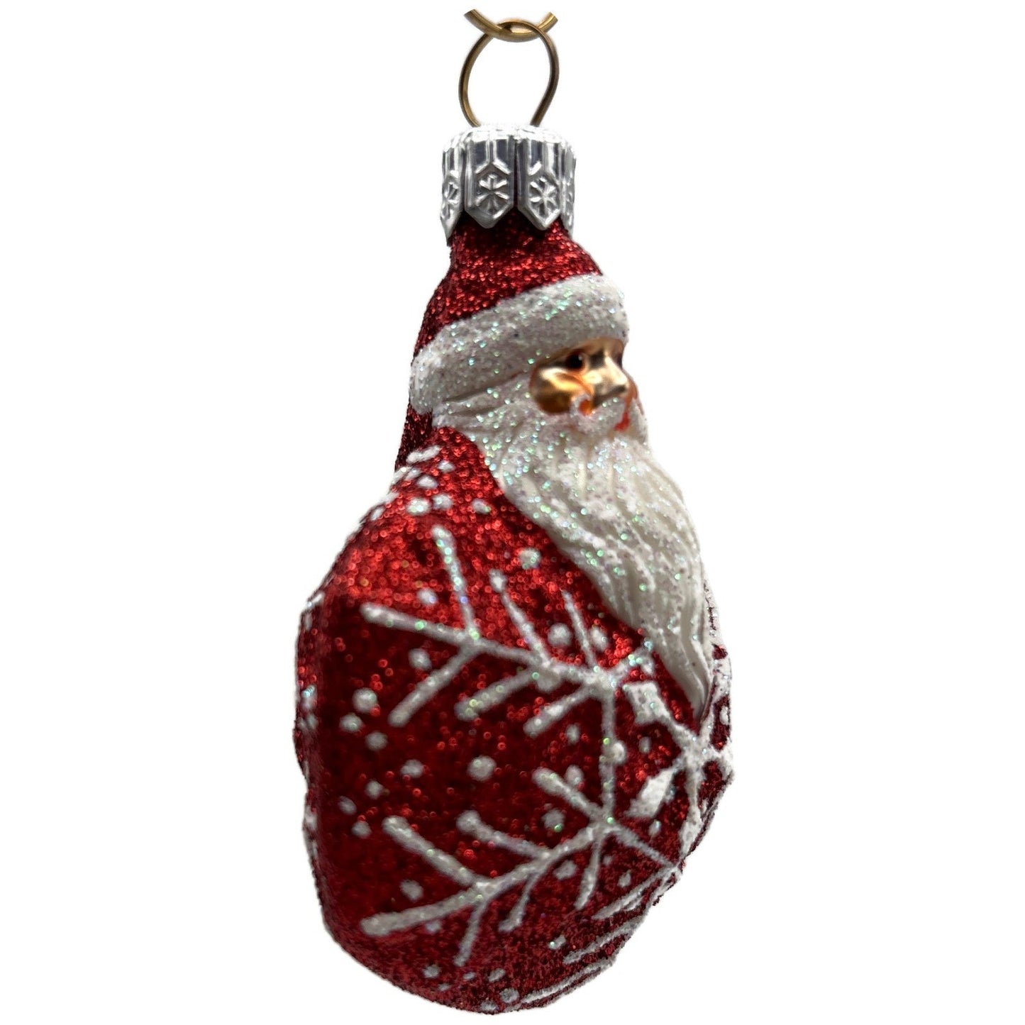 Patricia Breen Snowflake Noel Red White Santa Claus Christmas Tree Ornament