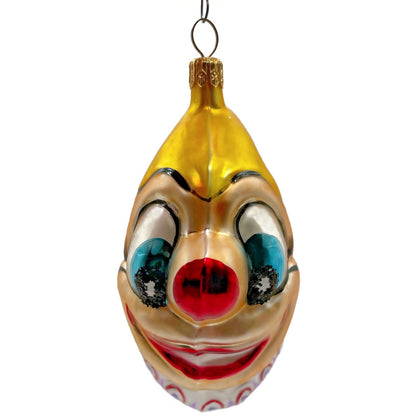 Christopher Radko Ornament Smiley Circus Clown Head Christmas Tree Decor 94-52