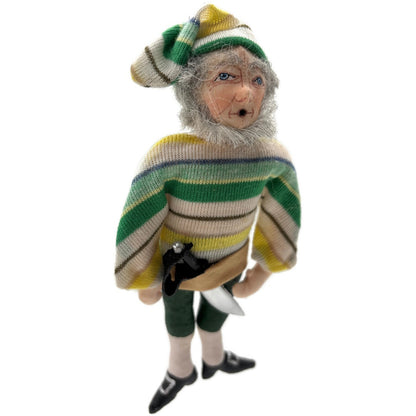Gladys Boalt Smee The Pirate Peter Pan Stripe Fabric Signed Christmas Ornament