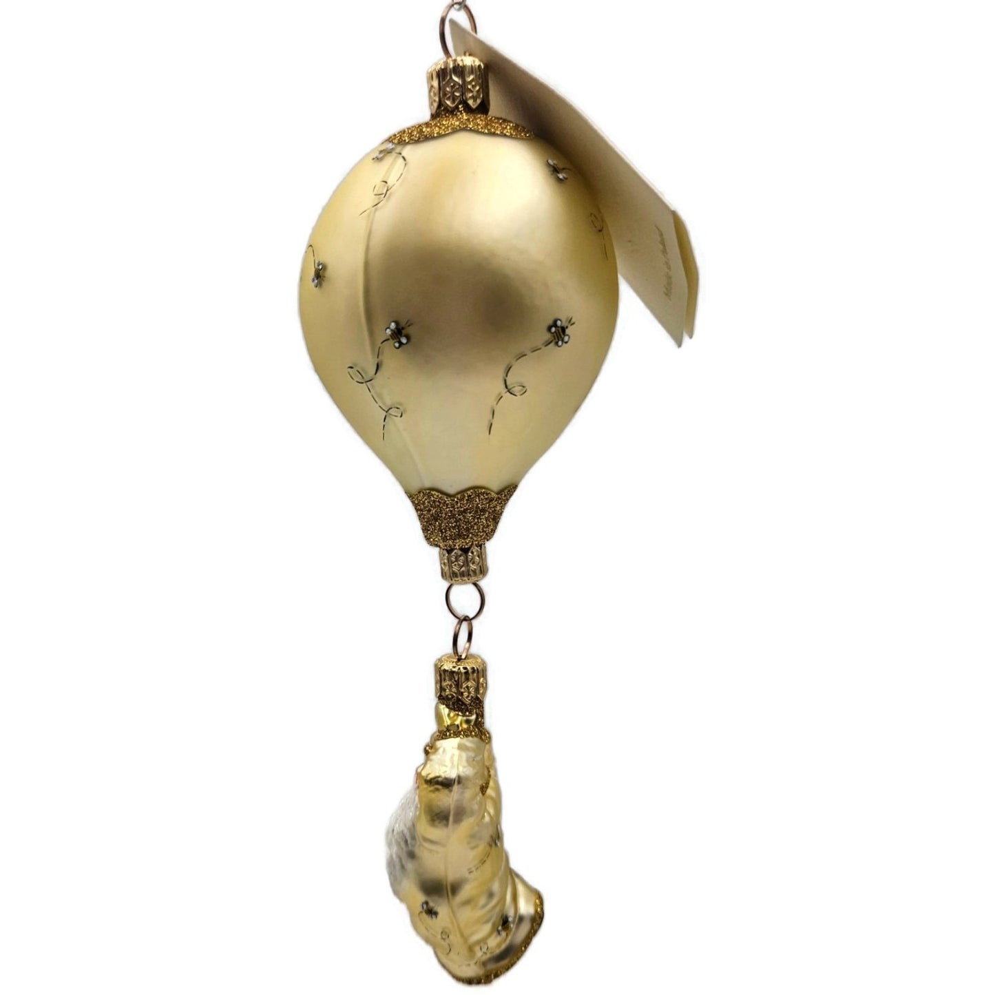 Patricia Breen Into the Blue Bees Gold Balloon Spring Christmas Tree Ornament