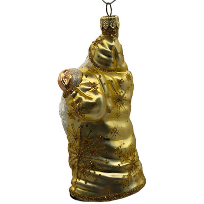 Patricia Breen Snowball Santa Claus Gold Snowflakes Christmas Tree Ornament 2256