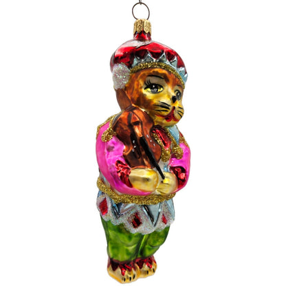 Christopher Radko Romeow Cat With Fiddle Violin Christmas Ornament 96-242-02