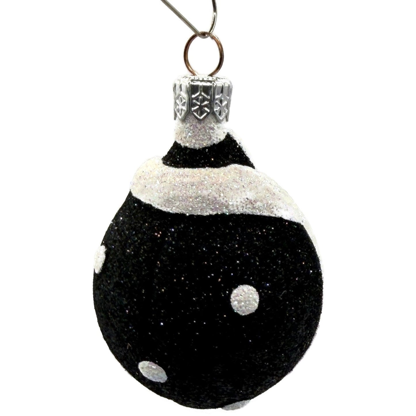 Patricia Breen Santa Ladybug Black Buttons Polka Dots Christmas Ornament 2133