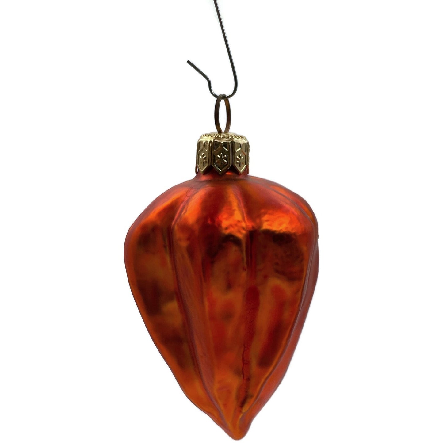 Patricia Breen Walk in the Woods Orange Chinese Lantern Plant Fall Ornament 9651