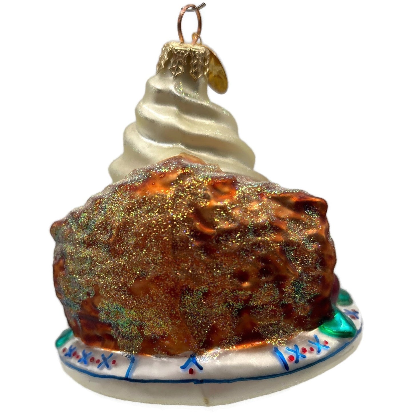 Christopher Radko Grandma's Pie Slice Whipped Cream Christmas Ornament 01-0731-0
