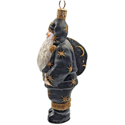 Patricia Breen Nordstrom Santa Claus Black Moons Stars Christmas Ornament