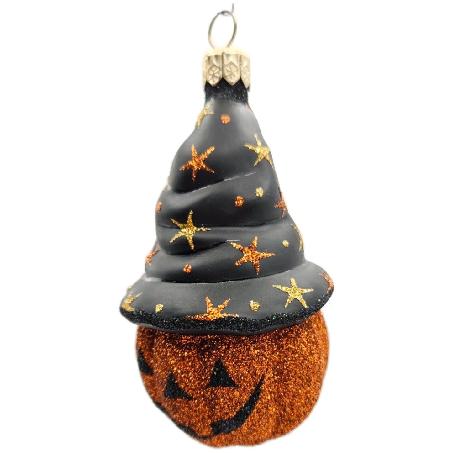 Patricia Breen Halloween Bewitched Pumpkin Orange Black Stars Christmas Ornament