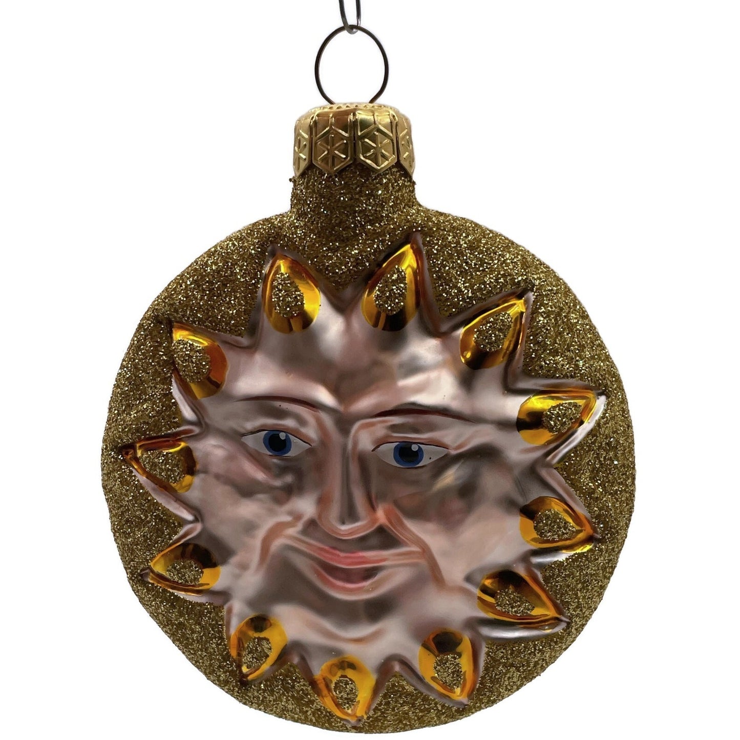 Patricia Breen Sunflower Sun Gold Glittered Tips Summer Christmas Tree Ornament