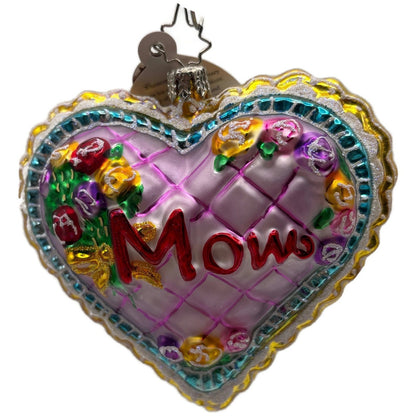 Christopher Radko Soft On Mom 20th Anniversary Christmas Tree Ornament 1011347